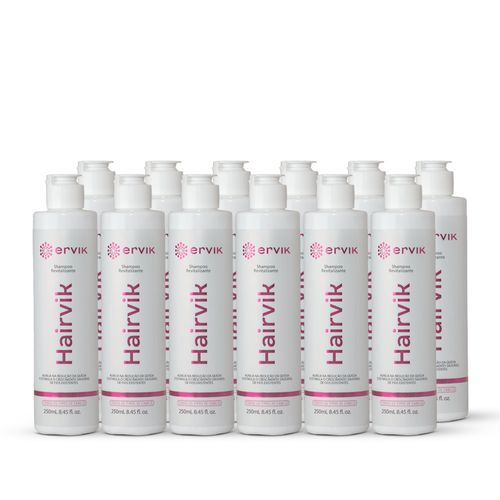 Kit Shampoo Hairvik Feminino - 12 Unidades